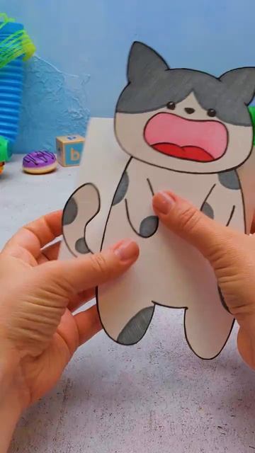 котик поделка ✏️