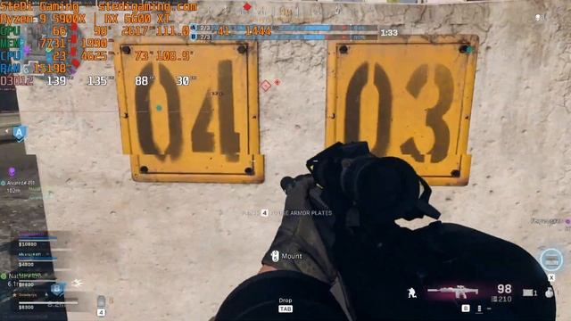 COD Warzone Season 6 Payload-Port match on High settings, Ryzen 9 5900X and Radeon RX 6600 XT