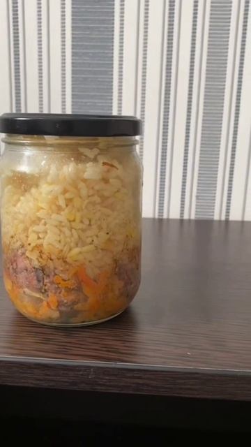 Рассыпчатая рисовая каша с мясом в автоклаве #плов #кашарисовая #рецепт #консервы #андрейипоросята