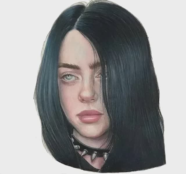 How to draw Billie Eilish #4