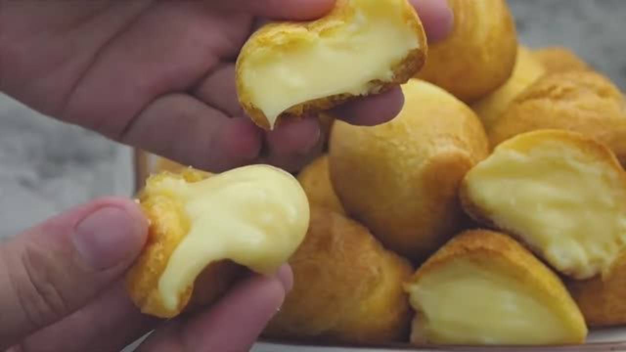 ✨🥮 Заварные пирожные с нежным кремом 🥛🍰 мини ЭКЛЕРЫ!