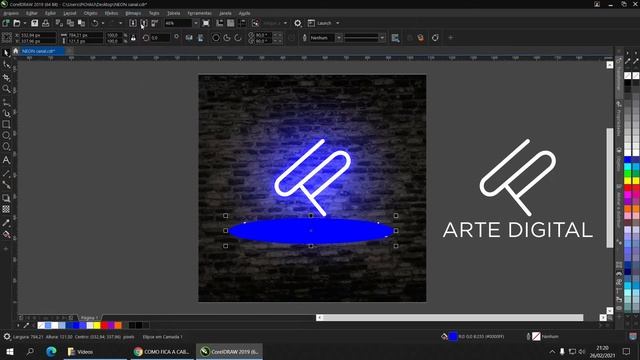 APRENDA COMO FAZER O EFEITO NEON NO COREL DRAW - MUITO FÁCIL