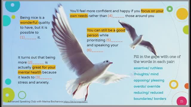 Speaking Club on Being Nice - presentation overview