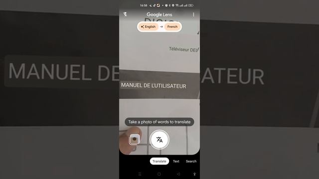 translate your text from paper with google camera