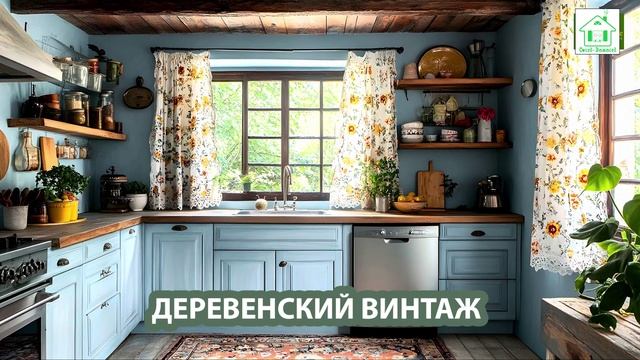 Деревенский интерьер в стиле Винтаж и фото идеи для оформления (30)