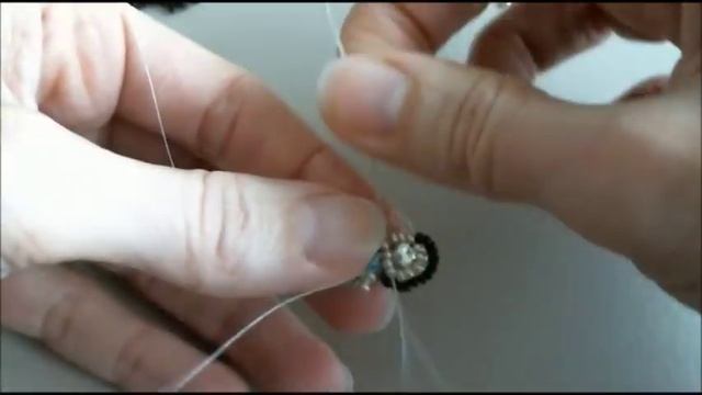 Beaded Leather Bracelet seed beads_montees_Swarovski crystals . Бисерный браслет кожаный