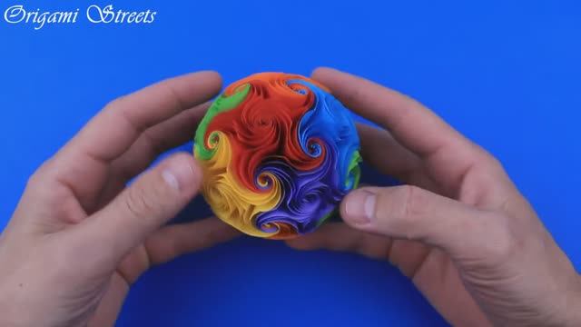 Как сделать разноцветный шар антистресс из бумаги