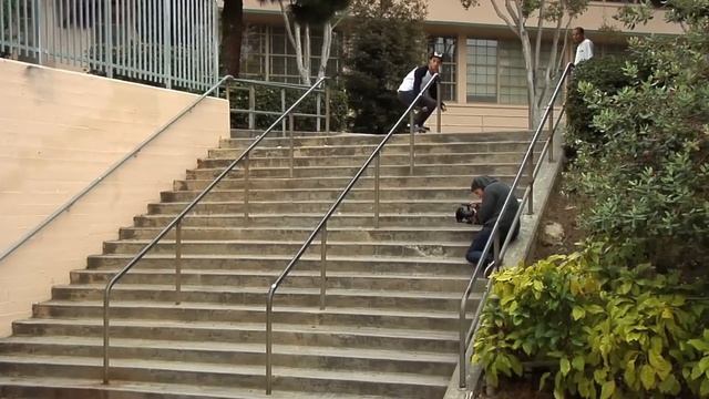 Nyjah Huston Dodges Cops & Frontside Bluntslides La Jolla 18