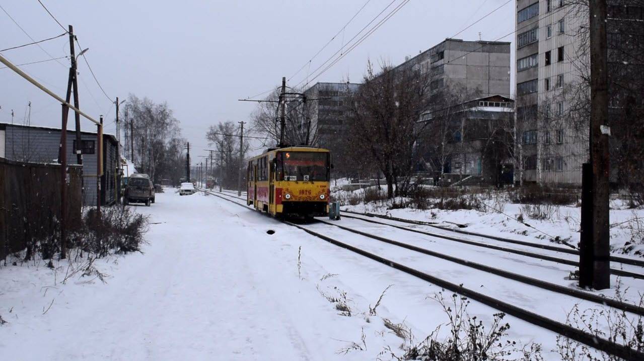 Трамвай Tatra T6B5SU-1026 (1080р)