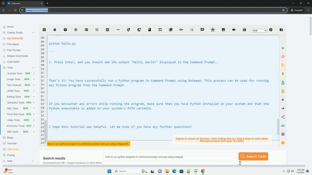 How to run python program in command prompt cmd exe using notepad