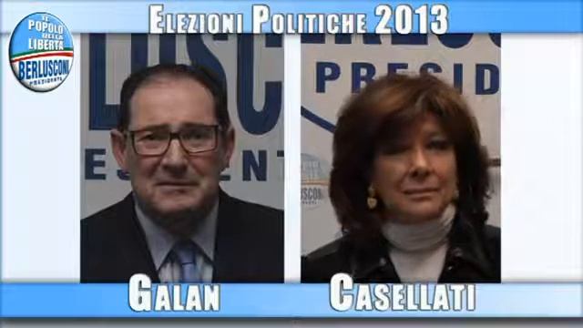 Pdl Veneto Elezioni 2013 Intervista doppia Giancarlo Galan e Elisabetta Casellati