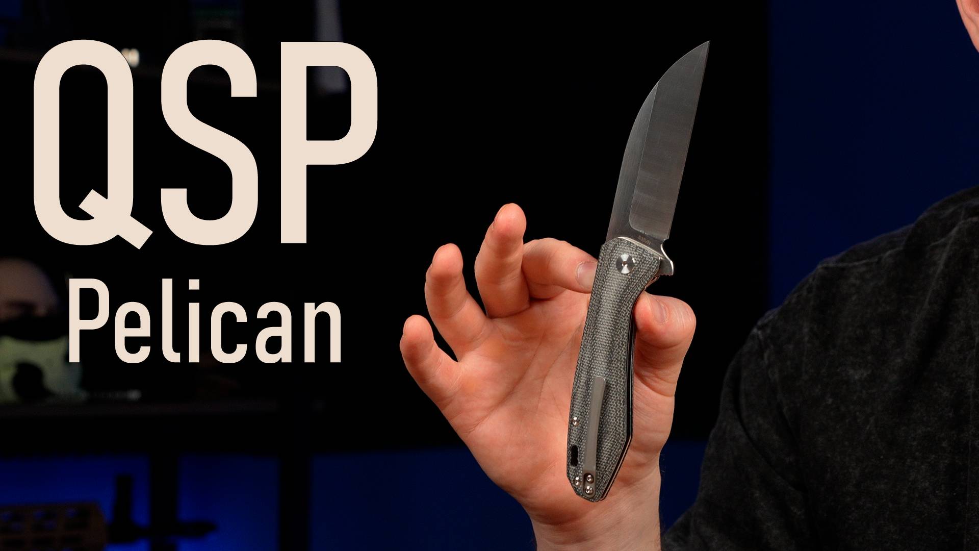 Нож складной QSP Knife Pelican 9,2 см, сталь S35VN, рукоять Micarta Black