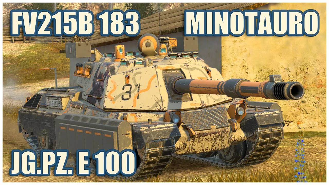 Minotauro, FV215b 183 & Jg.Pz. E 100 Tanks blitz Gameplay