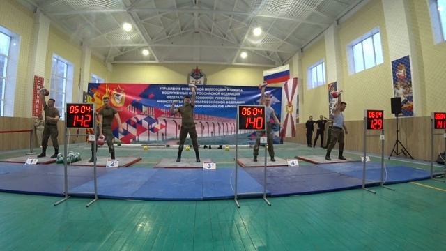 Чемпионат Вооруженных Сил РФ по Армейскому гиревому рывку 2 группа 95+ кг Стефанов, Чуев