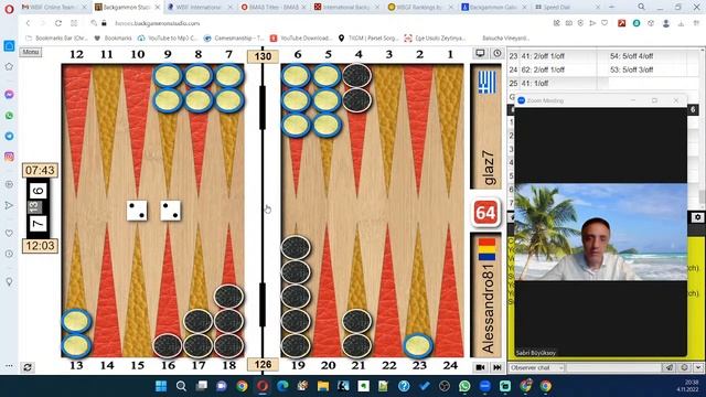 🇬🇷 Georgios LAZARIS - Alexandru BARBU 🇷🇴 - 🌍WBIF-WIC World Online Backgammon Championship