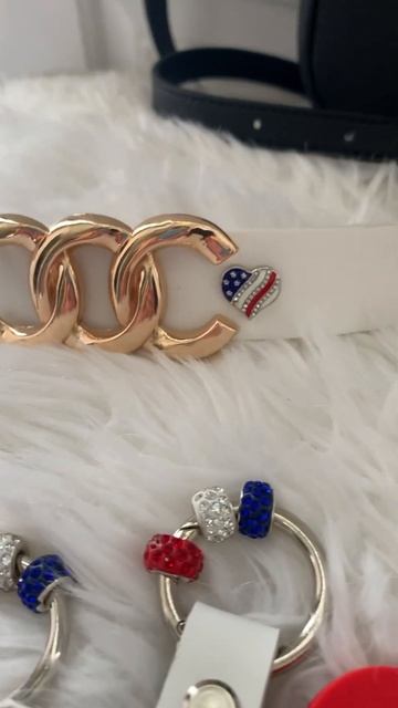 Red, White & Blue for You.  Fun belt & bag charms @CharmsBeDazzle   #fashion #style #beautiful