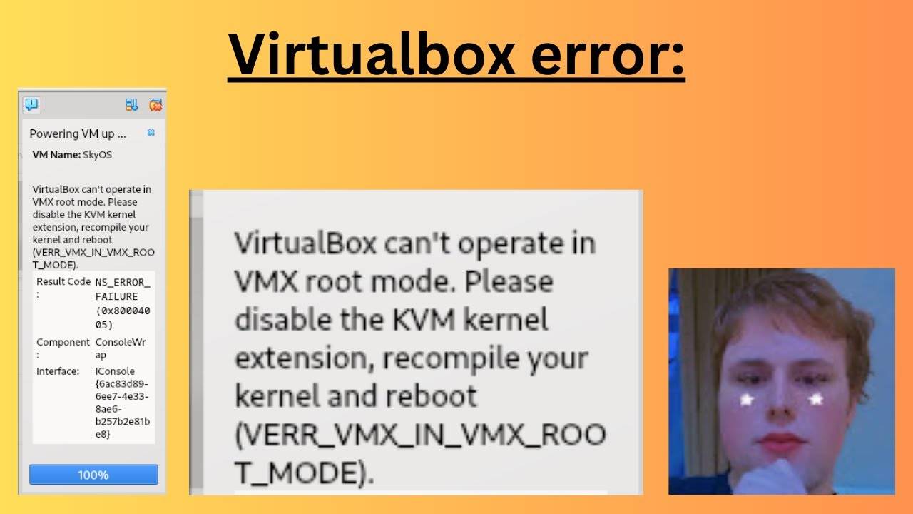 Virtualbox Error - VirtualBox can't operate in VMX root mode.