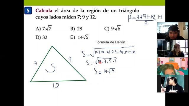 5to sec, Area de regiones Triangulares
