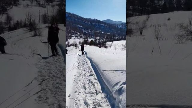 Спуск с горы вместе с Галиной 11.02.25.