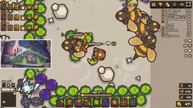 I Built A Bee Hive In Taming.io ( Lv. 45 Ob 1 Giant Bee)