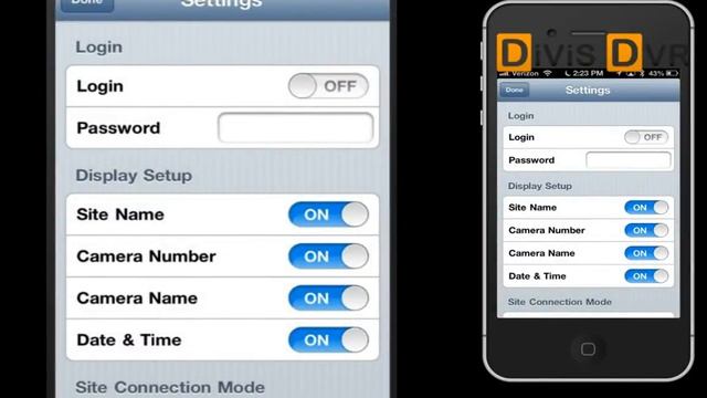 DiViS DVR - How to configure DiViS DVR Viewer mobile application - iphone setting !!!