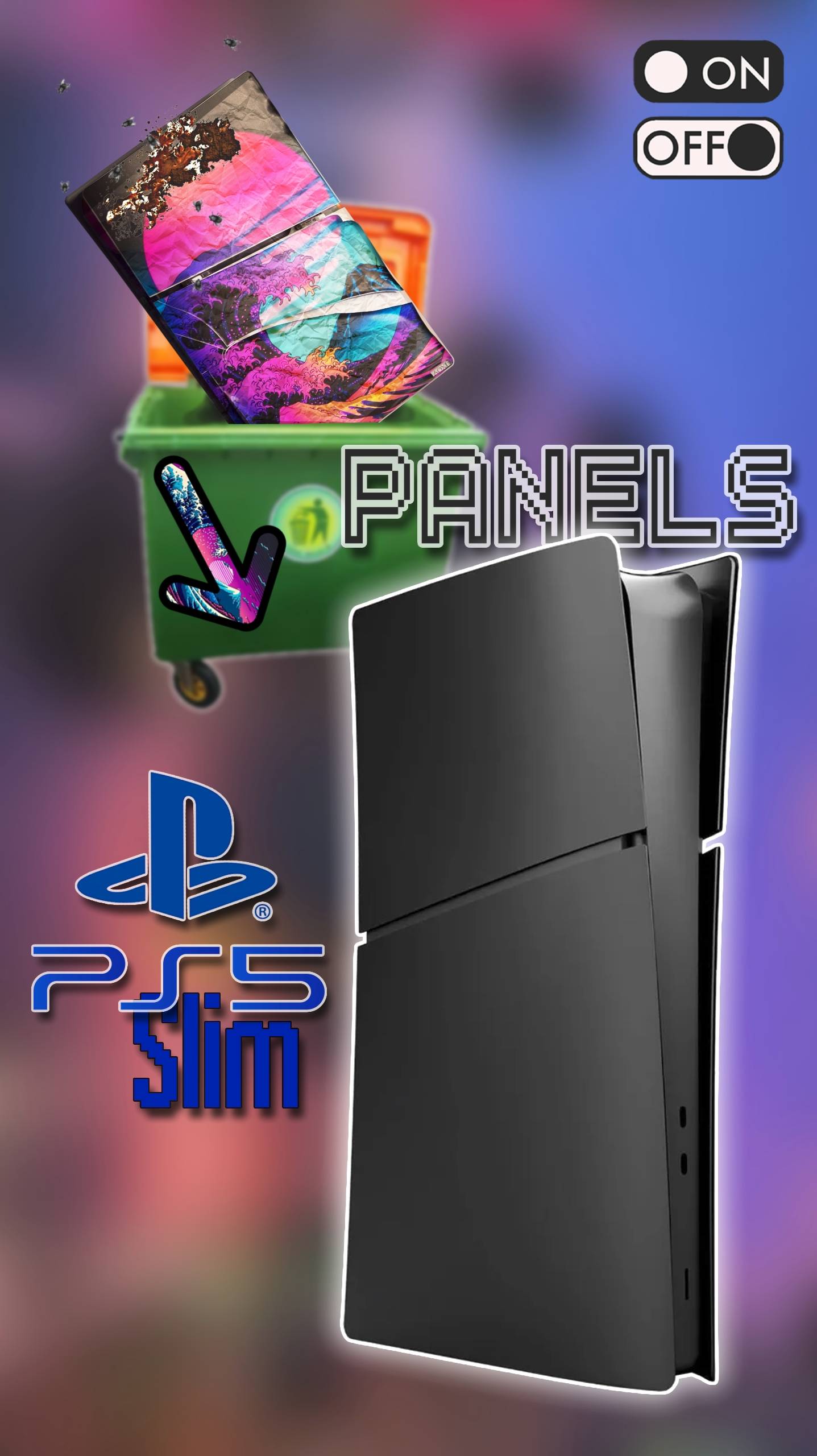 Panels for PS5 slim | Сменные панели на ПС5 + ASMR unboxing :telegram \onoffmade