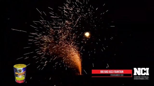 Big Grin Fireworks Big Bad Ass Fountain 500 GRAM FOUNTAIN Great Grizzly Brand