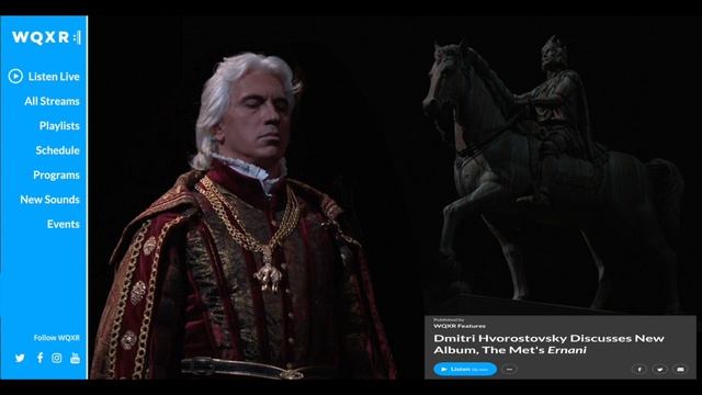 WQXR Dmitri Hvorostovsky Discusses New Album Met Ernani