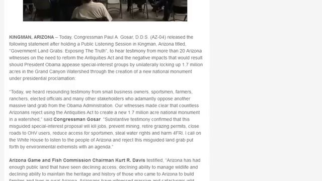 Public Meeting: Govt Land Grabs Exposing The Truth held by Congressman