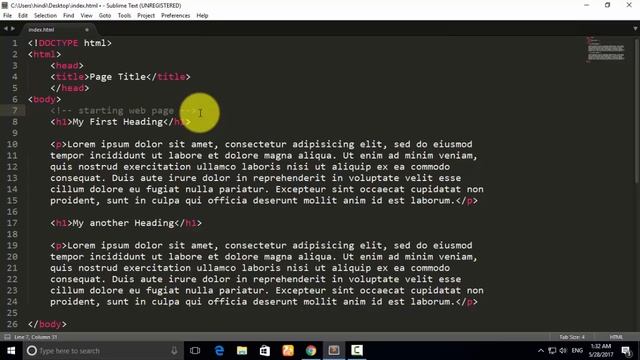 html tutorials in hindi part 04 | html comments and link tag