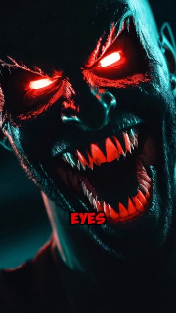 deranged evil vampire-like Man standing in a dark room, laughing sadistically #manga #scary # #fact