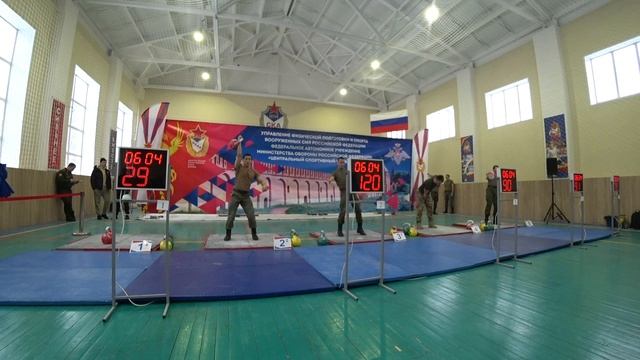 Чемпионат Вооруженных Сил РФ по Армейскому гиревому рывку 1 гр 75 кг Смагулов Нурсултан