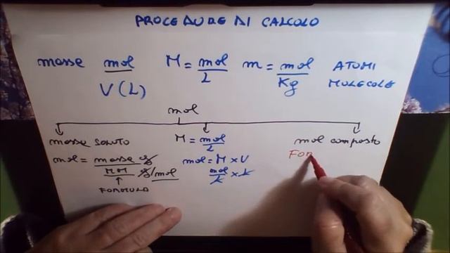 Soluzioni/moli LEZIONE 1 Procedure calcolo unità chimiche CALCOLO MOLI