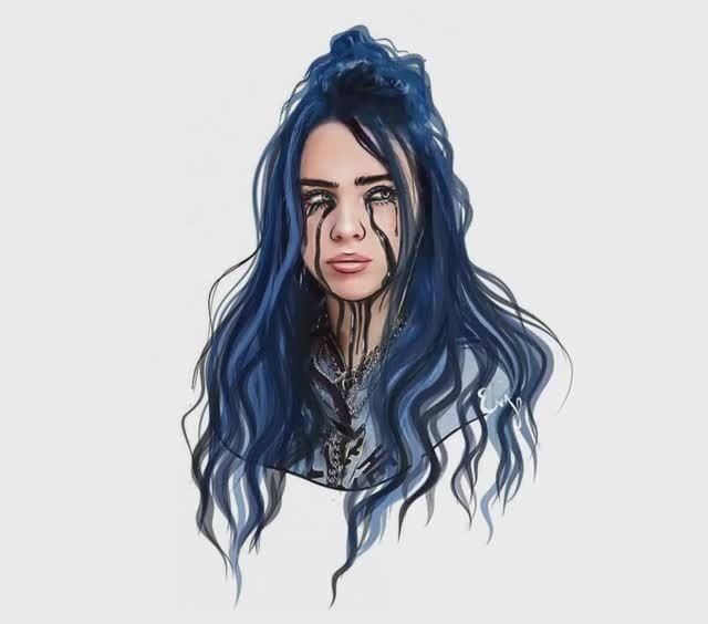 How to draw Billie Eilish #1