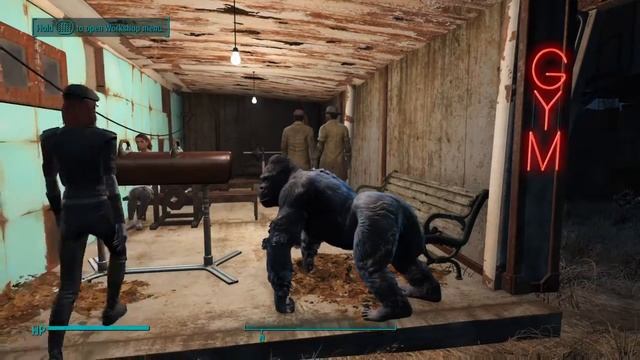 Fallout 4 gym in my sanctuary settlement