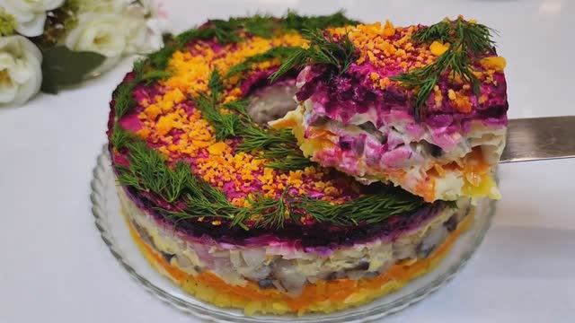 КОРОЛЕВСКИЙ САЛАТ🔥_ГОСТИ В ШОКЕ ИЗ ЧЕГО ЖЕ ОН_❗️ А ВКУСНЫЙ КАКОЙ! ПОКОРЯЕТ ВСЕХ КТО ПРОБОВАЛ!!!