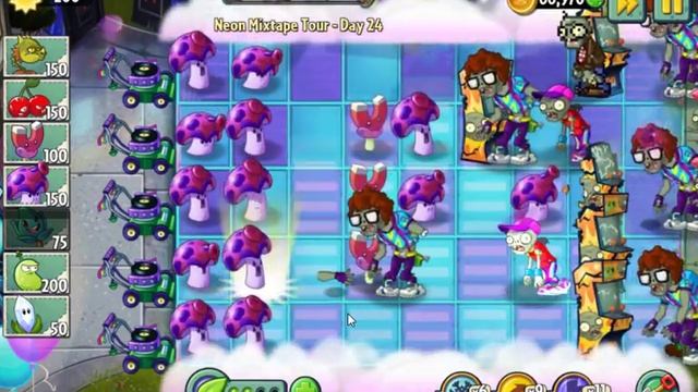 Zombies 2, Plants vs. Zombies 2 - Neon Mixtape Tour day 24