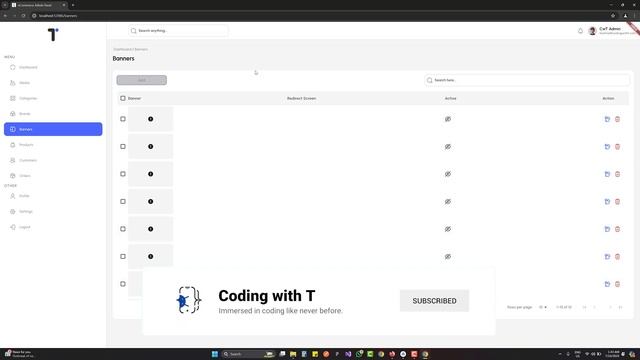 47 - Flutter Firebase Admin Panel - Create, Edit & Delete Banners (Complete CRUD Tutorial)