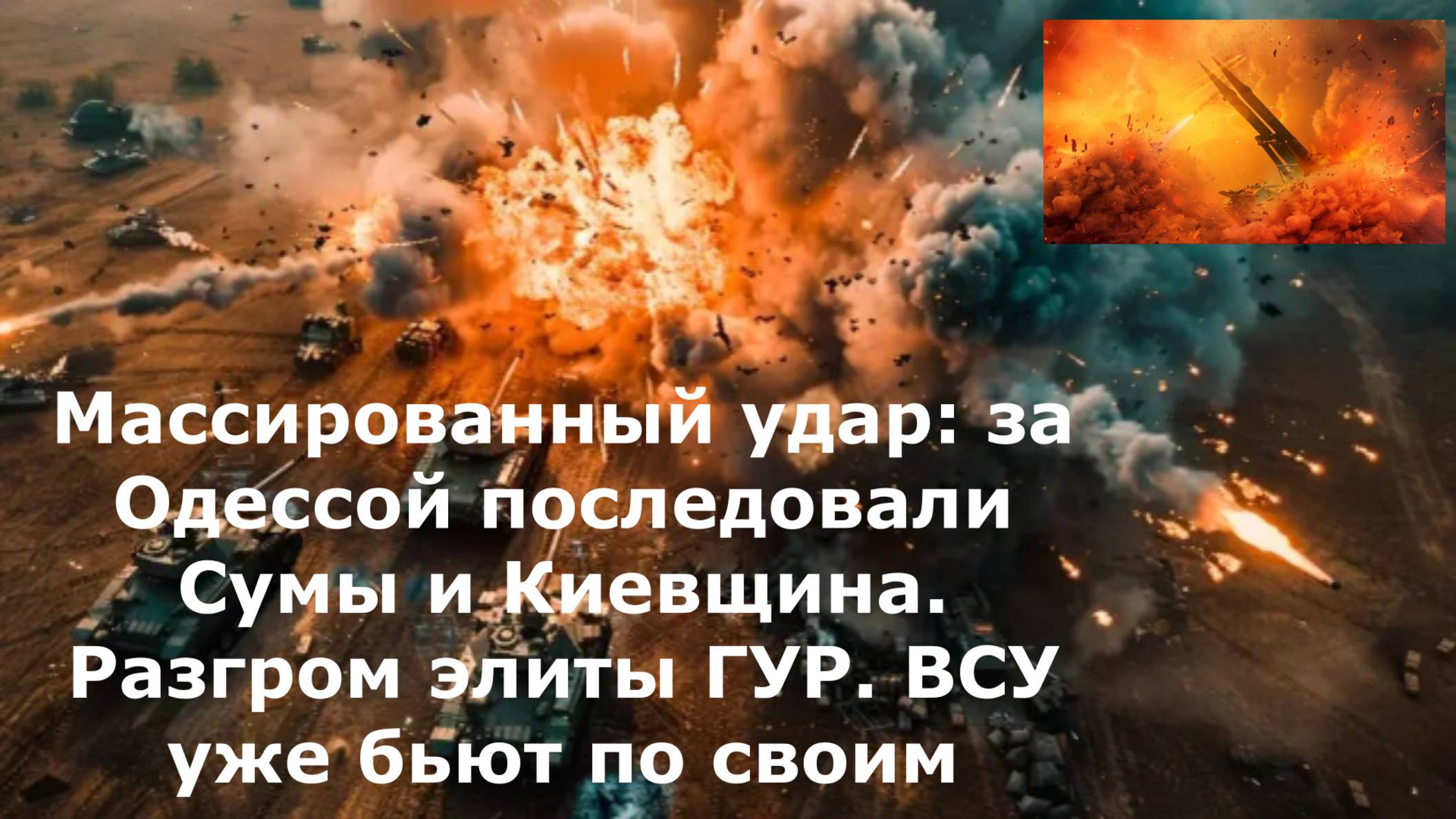 Массированный удар: за Одессой последовали Сумы и Киевщина. Разгром элиты ГУР. ВСУ уже бьют по своим