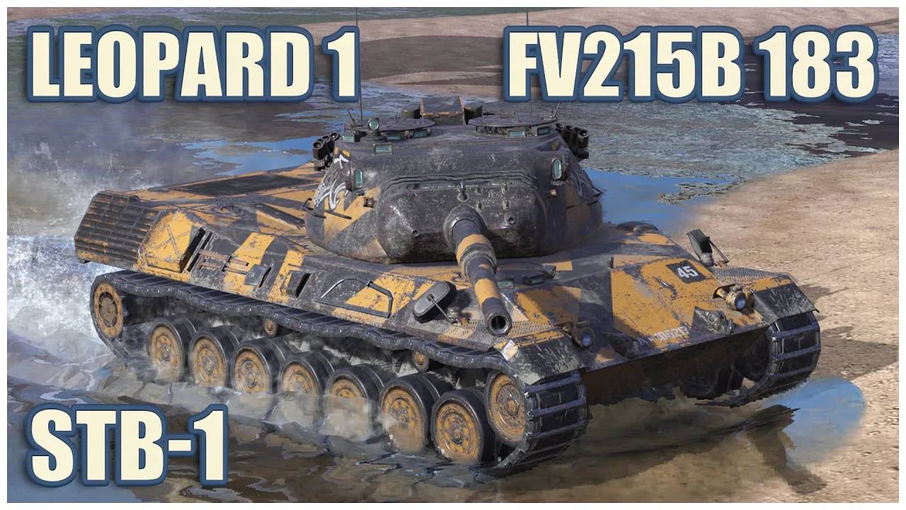 Leopard 1, STB-1 & FV215b 183  Tanks blitz Gameplay