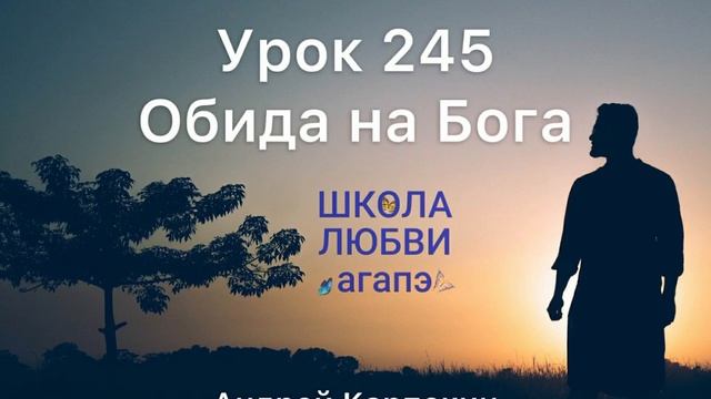 245. Обида на Бога. Школа Любви Агапэ.