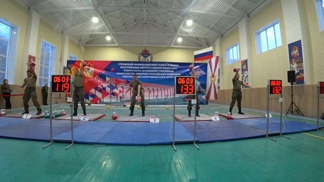 Чемпионат Вооруженных Сил РФ по Армейскому гиревому рывку 2 группа 95+ кг Балабанов,