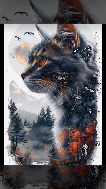 Пейзаж и котики