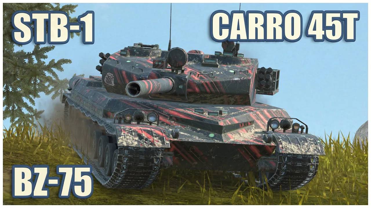 BZ-75, STB-1 & Carro 45t  Tanks blitz Gameplay