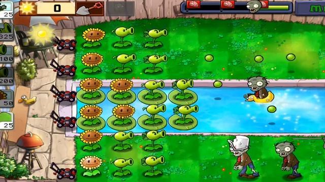 Сложный бассейн куча дельфинов // Plants vs Zombies