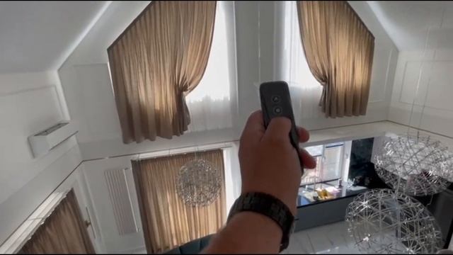 Проект по шторам, электрокарнизы с поддержкой wi-fi через умный дом Алиса