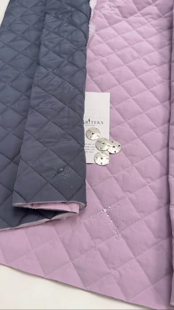 Двусторонняя курточная стежка Alta Moda. Цвет сиреневый/холодный графит