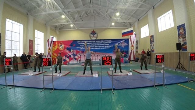 Чемпионат Вооруженных Сил РФ по Армейскому гиревому рывку 2 группа 65+ кг Кухарева, Иванова