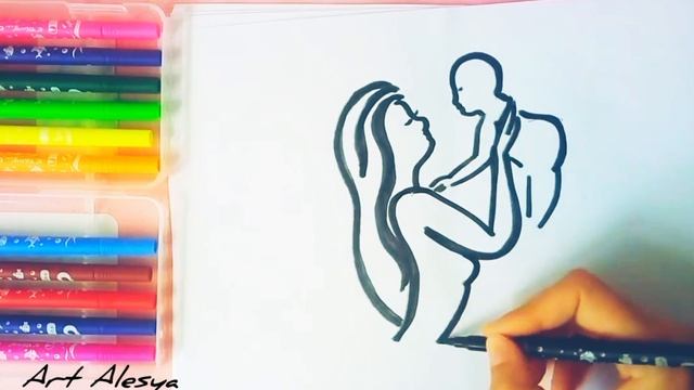 Рисую маму с ребенком!🥰✨