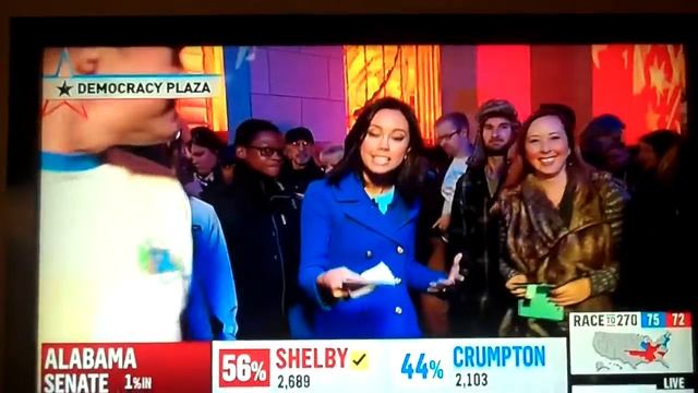 Watch Camera Hog Arkansas DOOFUS fall on Lester Holt Election New York Trump 11/08/2016